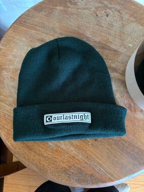 Dark Green Beanie with 'ourlastnight' Patch